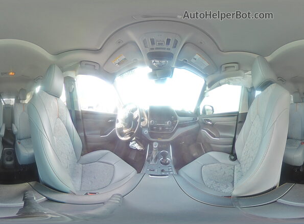 5TDAARAH8PS518360 2023 TOYOTA HIGHLANDER HYBRID White Widok wnętrza 360 stopni