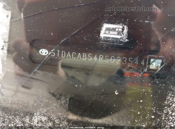 5TDACAB54RS023544 2024 TOYOTA LIMITED Серебряный Вид подкапотного пространства