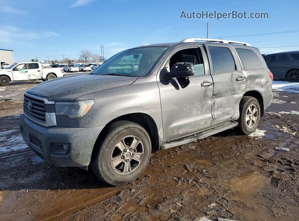 5TDBY5G17JS158721 2018 TOYOTA SEQUOIA Серый Передняя левая четверть