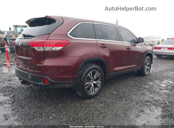 5TDBZRFH5KS921128 2019 TOYOTA LE Красный Задняя правая четверть