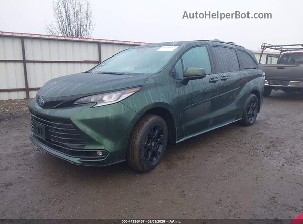 5TDCSKFCXSS209959 2025 TOYOTA SIENNA Зеленый Передняя левая четверть