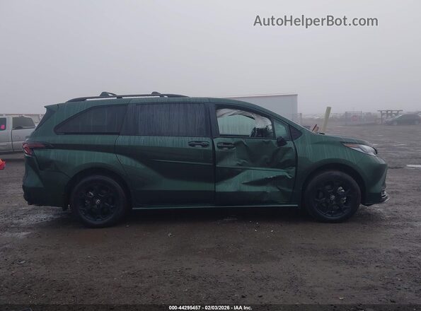 5TDCSKFCXSS209959 2025 TOYOTA SIENNA Зеленый Панорамный вид салона 360°
