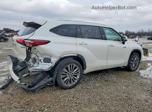 5TDEBRCH6MS059174 2021 TOYOTA HIGHLANDER HYBRID Белый Задняя правая четверть