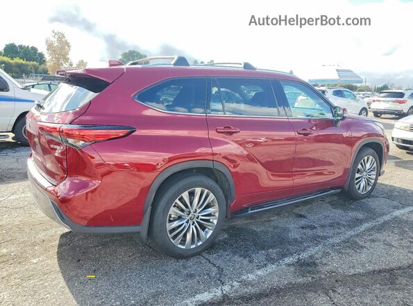 5TDFARAH5PS522209 2023 TOYOTA HIGHLANDER HYBRID Red Rear right