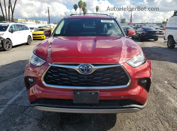 5TDFARAH5PS522209 2023 TOYOTA HIGHLANDER HYBRID Red Front view