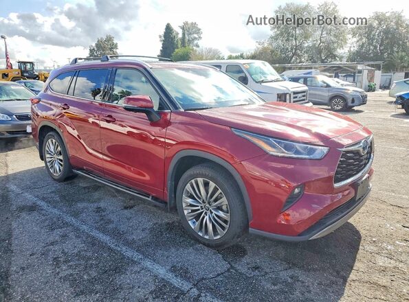 5TDFARAH5PS522209 2023 TOYOTA HIGHLANDER HYBRID Red Front right