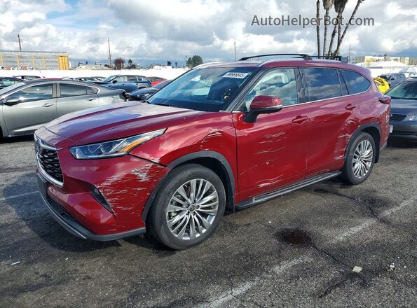 5TDFARAH5PS522209 2023 TOYOTA HIGHLANDER HYBRID Red Front left