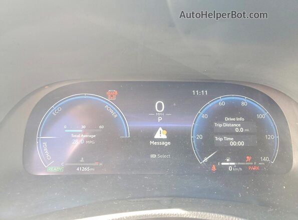 5TDFARAH5PS522209 2023 TOYOTA HIGHLANDER HYBRID Red Instrument cluster view
