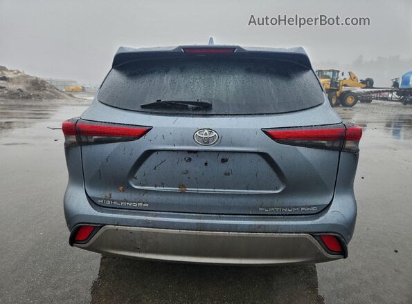 5TDFZRBH2NS179668 2022 TOYOTA HIGHLANDER Синий Вид сзади