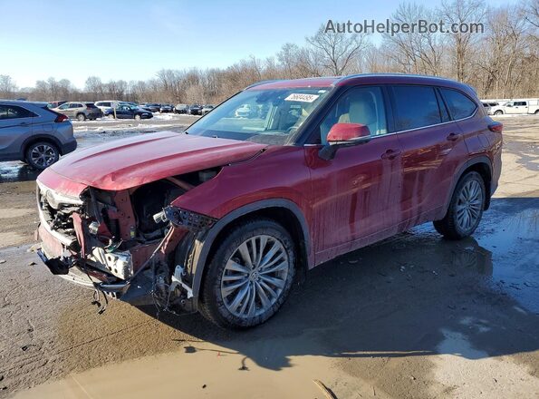 5TDFZRBH8MS111180 2021 TOYOTA HIGHLANDER Red Vista tres cuartos delantera izquierda