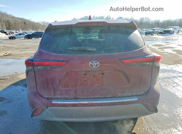 5TDFZRBH8MS111180 2021 TOYOTA HIGHLANDER Red Vista trasera