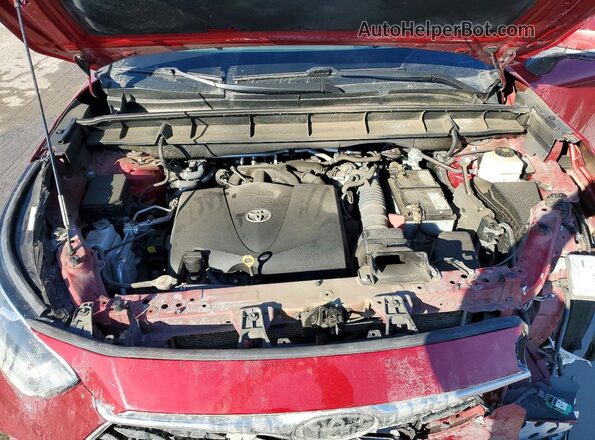 5TDFZRBH8MS111180 2021 TOYOTA HIGHLANDER Red Vista del compartimento del motor