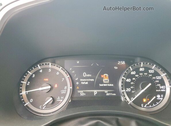 5TDJZRBHXMS151884 2021 TOYOTA HIGHLANDER Черный Вид щитка приборов