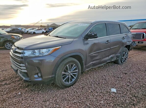 5TDJZRFH0JS542497 2018 TOYOTA HIGHLANDER Gray Przód lewy