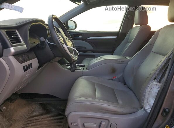 5TDJZRFH0JS542497 2018 TOYOTA HIGHLANDER Gray Widok wnętrza z przodu