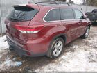2017 Toyota Highlander Se Темно-бордовый vin: 5TDJZRFH2HS421657