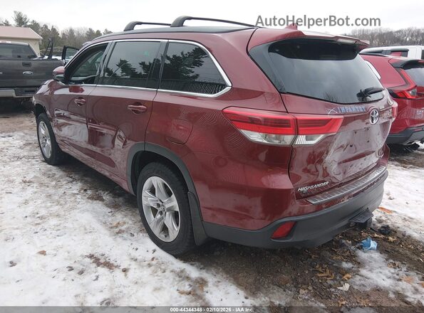 5TDJZRFH2HS421657 2017 TOYOTA HIGHLANDER Темно-бордовый Задняя левая четверть
