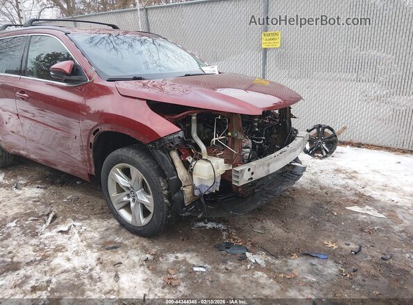 5TDJZRFH2HS421657 2017 TOYOTA HIGHLANDER Темно-бордовый Вид спереди