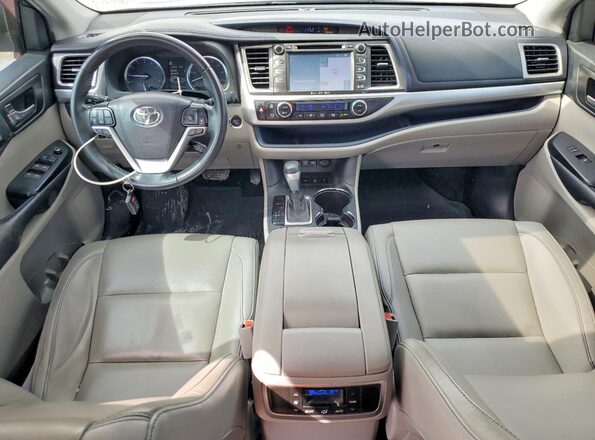 5TDJZRFH3KS957041 2019 TOYOTA HIGHLANDER Gray Вид панелі приладів