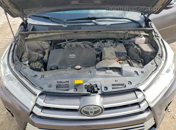 5TDJZRFH3KS957041 2019 TOYOTA HIGHLANDER Gray Вид підкапотного простору