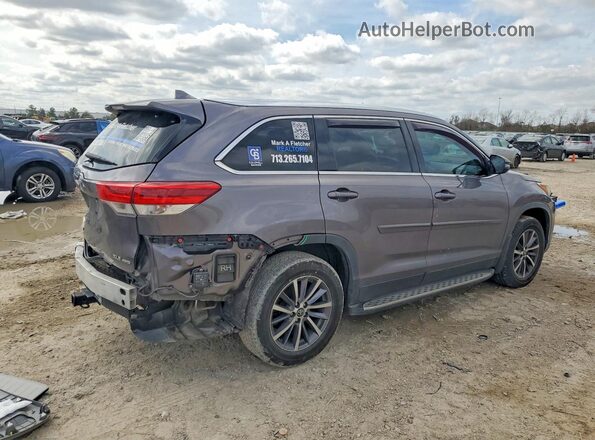 5TDJZRFH3KS957041 2019 TOYOTA HIGHLANDER Gray Задня права чверть