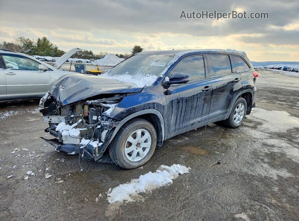 5TDJZRFH4KS588853 2019 TOYOTA HIGHLANDER Черный Передняя левая четверть