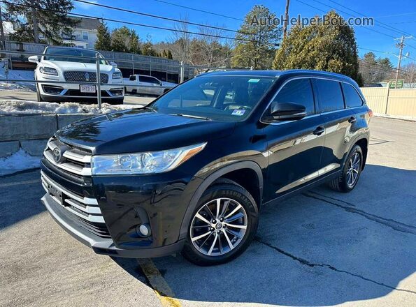 5TDJZRFH7KS594596 2019 TOYOTA HIGHLANDER Черный Задняя левая четверть