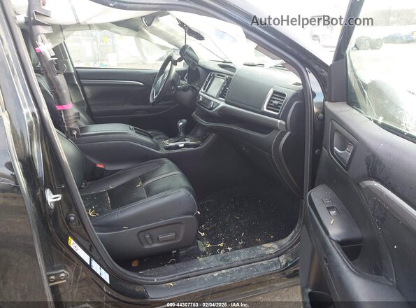 5TDJZRFH8JS541744 2018 TOYOTA HIGHLANDER Black წინა სალონის ხედი