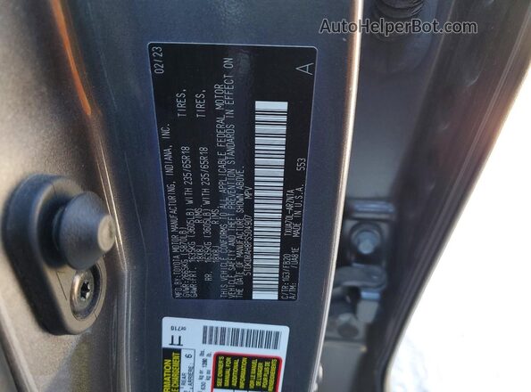 5TDKDRAH8PS504907 2023 TOYOTA HIGHLANDER Угольный Вид наклейки с VIN-кодом