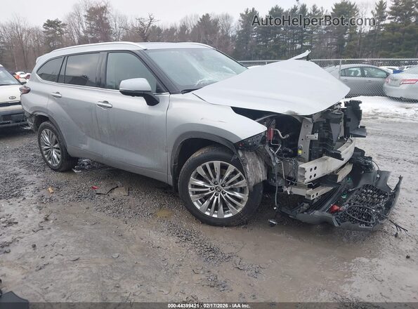 5TDKDRBH7SS582554 2025 TOYOTA HIGHLANDER Серебряный Передняя правая четверть