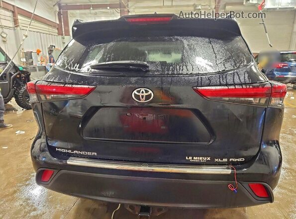 5TDKDRBH8PS029810 2023 TOYOTA HIGHLANDER Черный Вид сзади