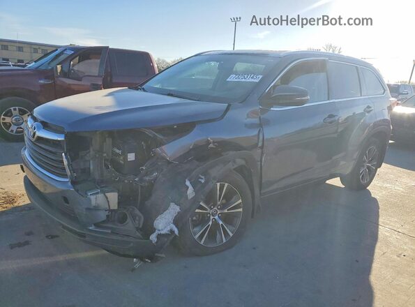 5TDKKRFH2GS148209 2016 TOYOTA HIGHLANDER Синий Передняя левая четверть