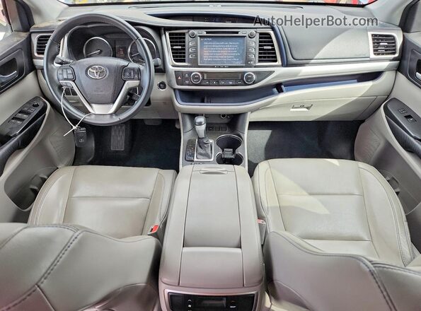 5TDKKRFH2GS148209 2016 TOYOTA HIGHLANDER Синий Вид панели приборов