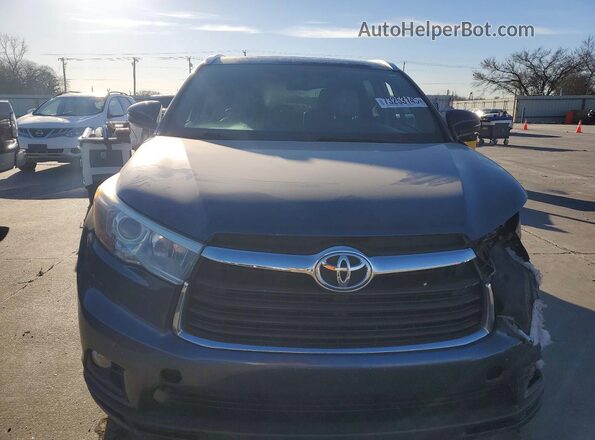 5TDKKRFH2GS148209 2016 TOYOTA HIGHLANDER Синий Вид спереди