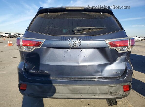 5TDKKRFH2GS148209 2016 TOYOTA HIGHLANDER Синий Вид сзади