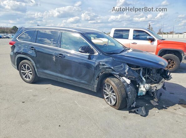 5TDKZRFH3HS525529 2017 TOYOTA HIGHLANDER Черный Передняя правая четверть