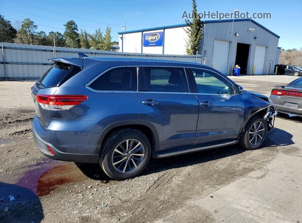 5TDKZRFH7JS260197 2018 TOYOTA HIGHLANDER Blue Rear right