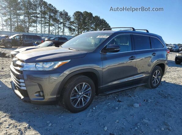 5TDKZRFH9KS343938 2019 TOYOTA HIGHLANDER Серый Передняя левая четверть