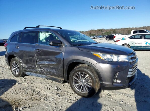 5TDKZRFH9KS343938 2019 TOYOTA HIGHLANDER Серый Передняя правая четверть