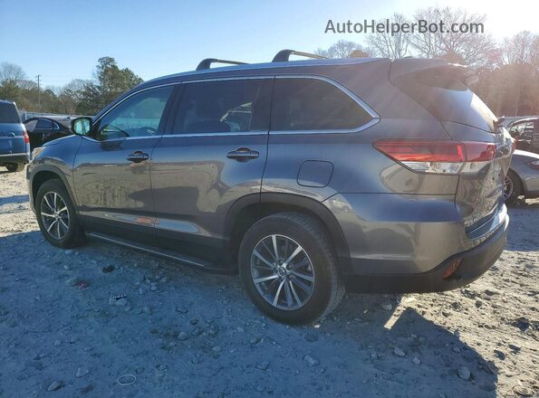 5TDKZRFH9KS343938 2019 TOYOTA HIGHLANDER Серый Задняя левая четверть