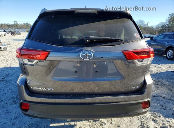 5TDKZRFH9KS343938 2019 TOYOTA HIGHLANDER Серый Вид сзади