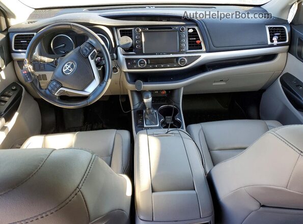 5TDKZRFH9KS343938 2019 TOYOTA HIGHLANDER Серый Вид панели приборов