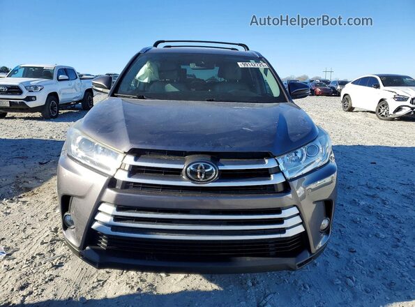 5TDKZRFH9KS343938 2019 TOYOTA HIGHLANDER Серый Вид спереди