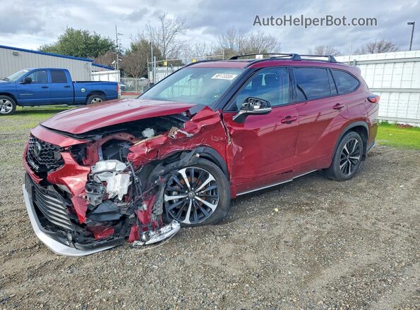 5TDLZRBH5NS193597 2022 TOYOTA HIGHLANDER Красный Передняя левая четверть