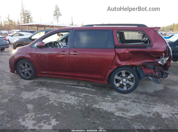 5TDXK3DC1GS754823 2016 TOYOTA SIENNA Темно-бордовый 