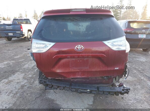 5TDXK3DC1GS754823 2016 TOYOTA SIENNA Темно-бордовый 