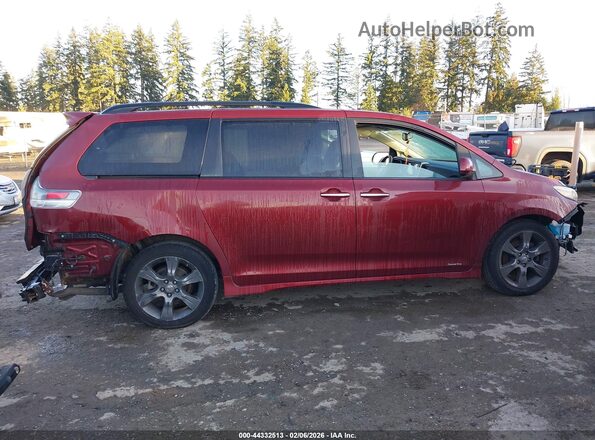 5TDXK3DC1GS754823 2016 TOYOTA SIENNA Темно-бордовый Панорамный вид салона 360°