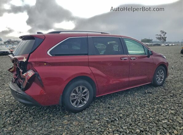 5TDYRKEC5NS125636 2022 TOYOTA SIENNA Red Trasero derecho