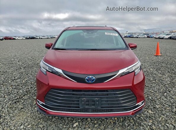 5TDYRKEC5NS125636 2022 TOYOTA SIENNA Red Vista frontal