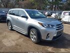 2019 Toyota Highlander Limited Серебряный vin: 5TDYZRFH0KS359455